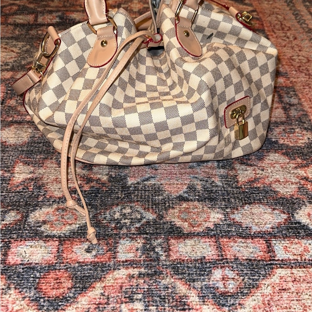 Large checkered bag